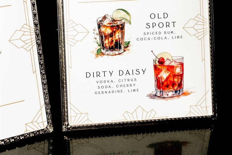 Signature Cocktail Signage