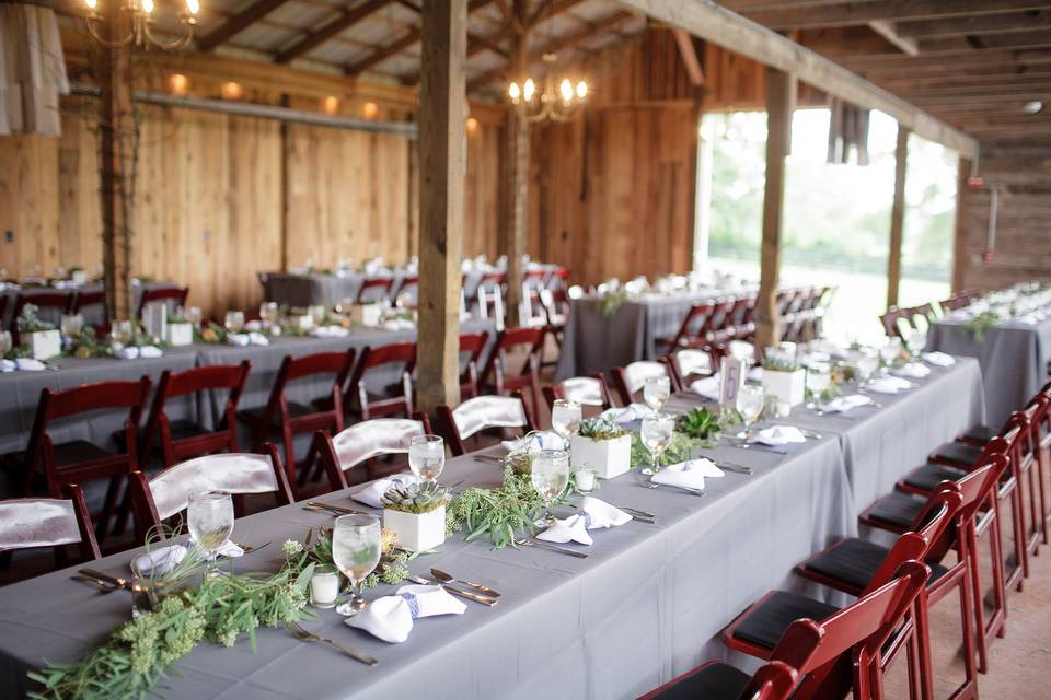 Statement red chairs