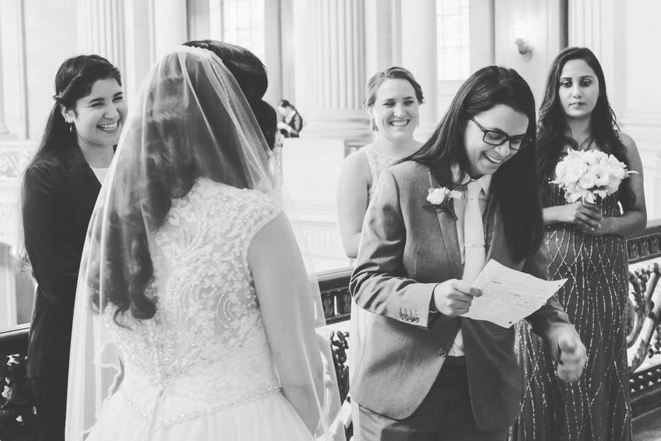 Reciting of the vows | Photo by JVL Photography