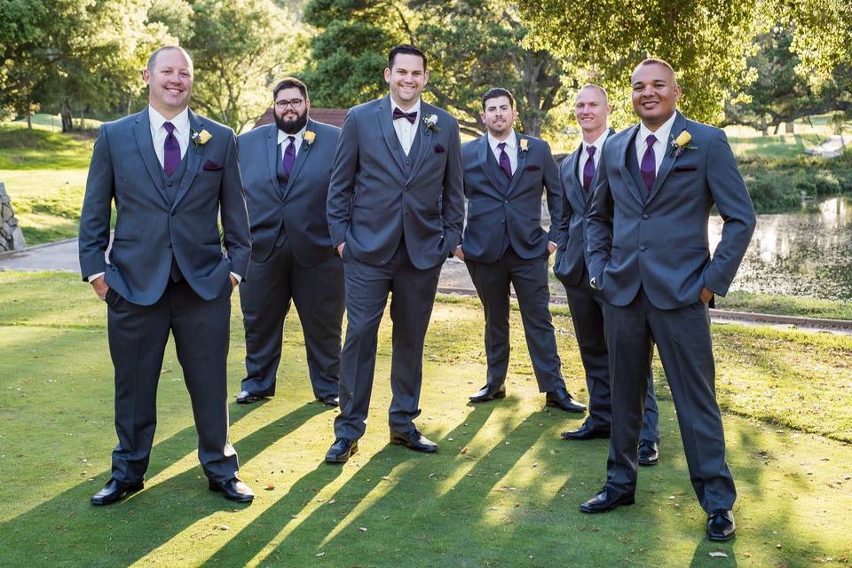 Groom with groomsmen