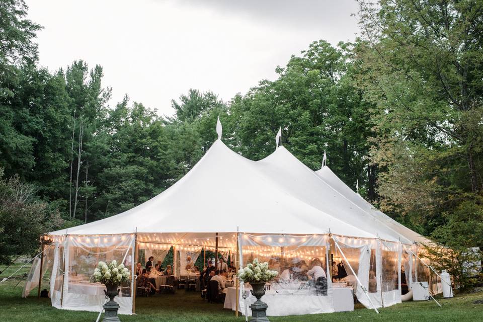 Marquee tent wedding reception