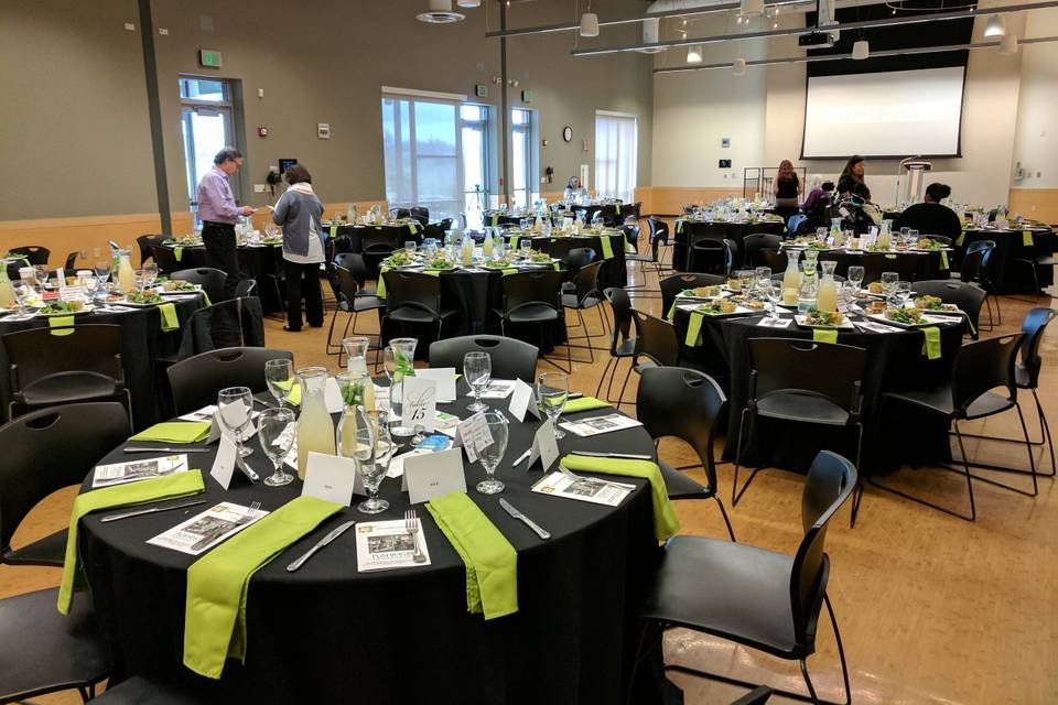 Sit Down Dinner Set Up