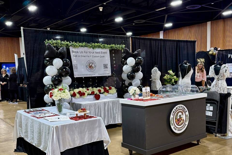 Our display in a corner booth