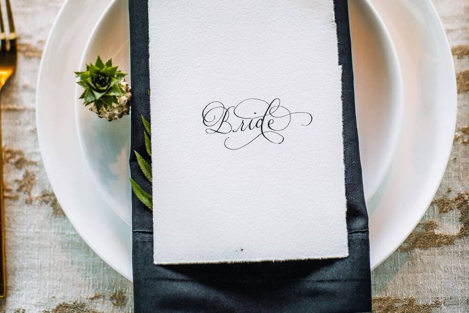 White Ink Calligraphy – Nashville's Best Custom Event Calligrapher