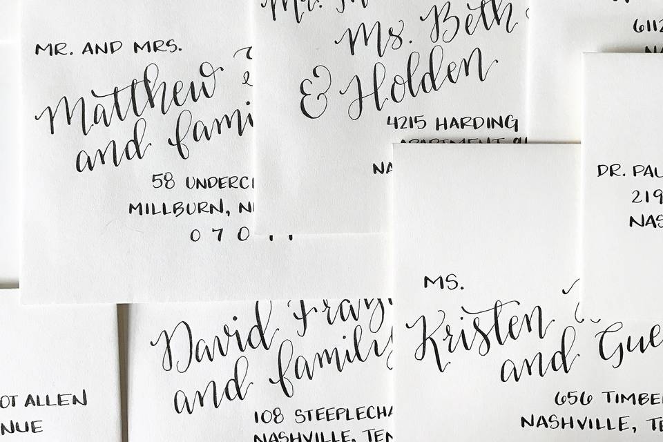 White Ink Calligraphy – Nashville's Best Custom Event Calligrapher