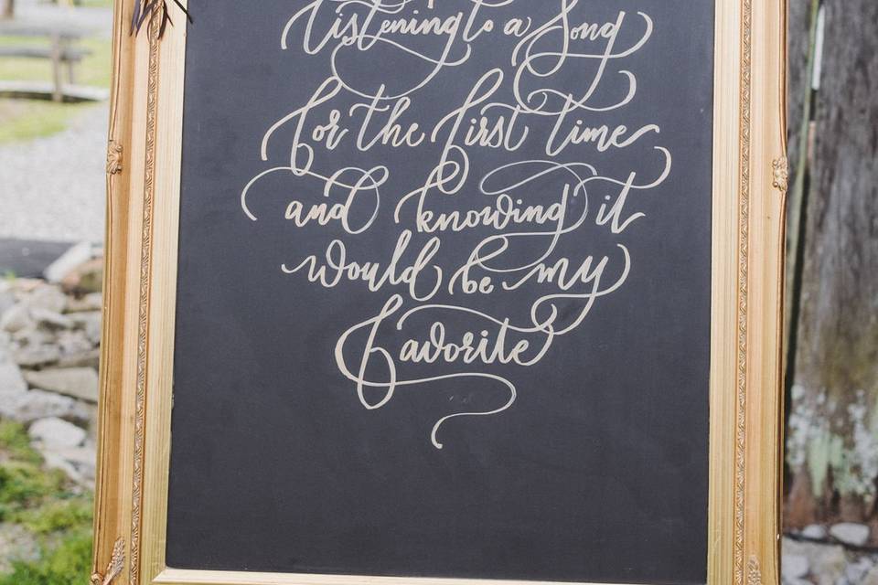 White Ink Calligraphy – Nashville's Best Custom Event Calligrapher