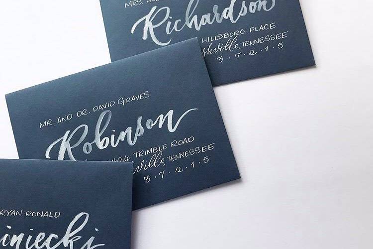 White Ink Calligraphy – Nashville's Best Custom Event Calligrapher