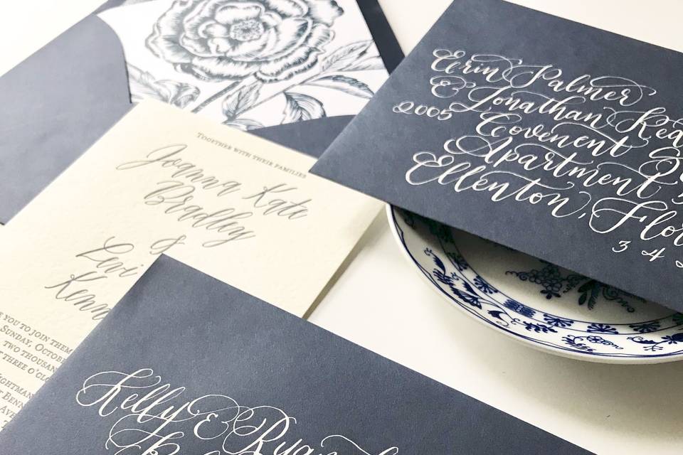 White Ink Calligraphy