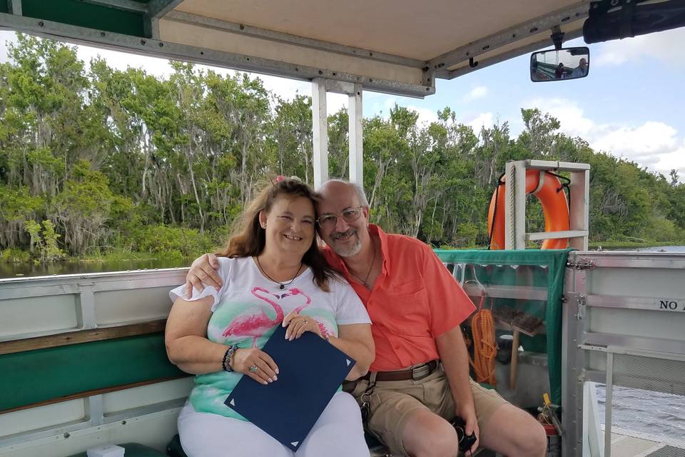 Couple on a boat