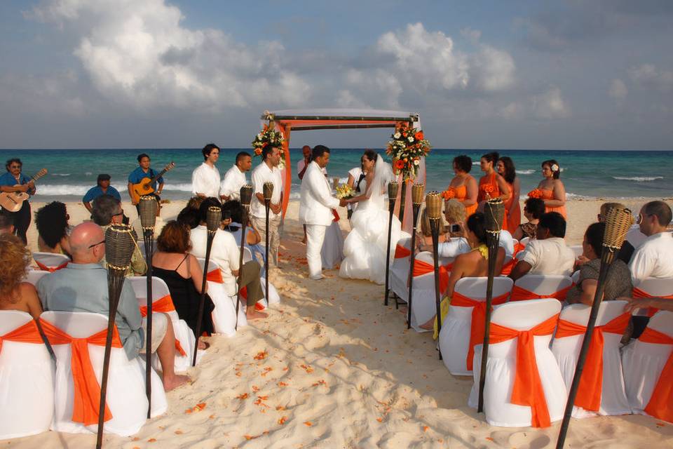Riviera Maya Wedding in Orange