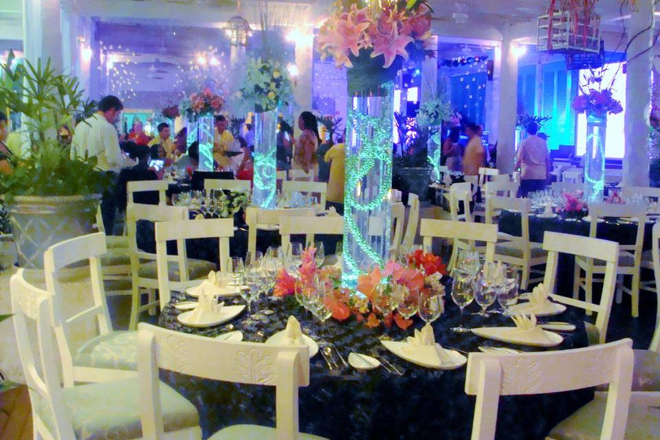 Neon Floral-Water Reception.