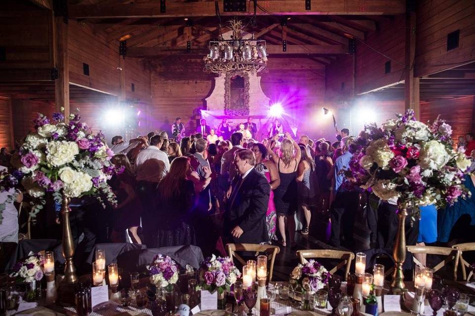 Dance floor at wedding