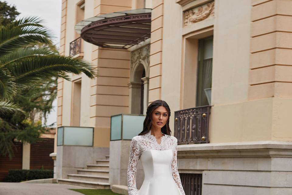Wedding gown by Pronovias