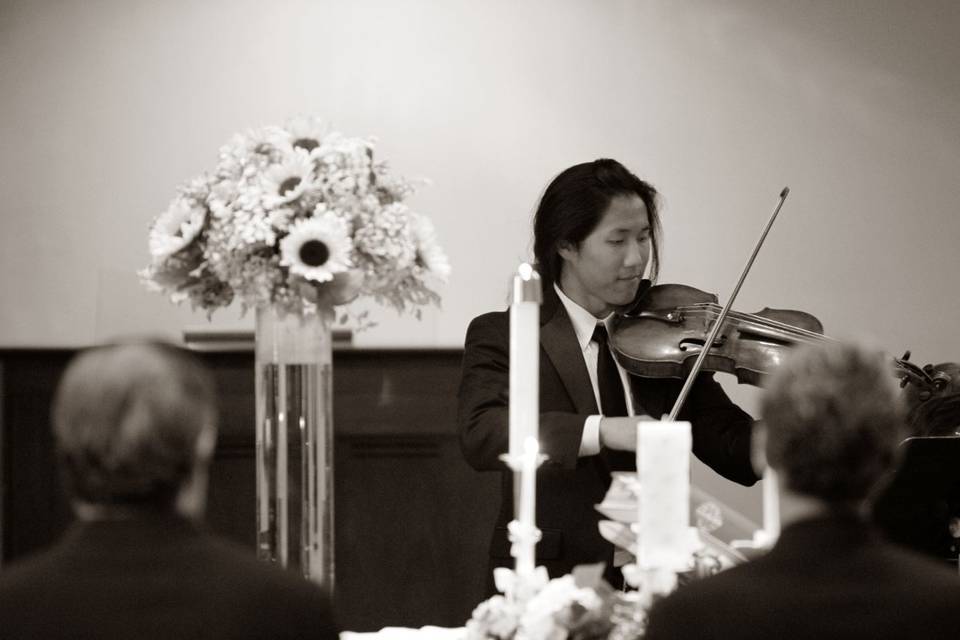 Violinist in a suit