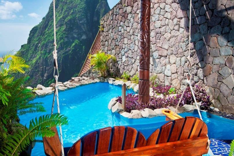Discover a 5-star experience at Ladera Resort.  The only resort in St. Lucia located on a UNESCO World Heritage Site and overlooking the Pitons and the Caribbean Sea! Ladera is the only resort in the Caribbean ever rated “The Best Hotel in the World” by the readers of the Condé Nast Traveler. The ultimate romantic retreat!