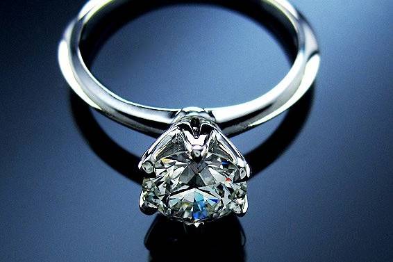 Brian Gavin Tiffany style diamond engagement ring