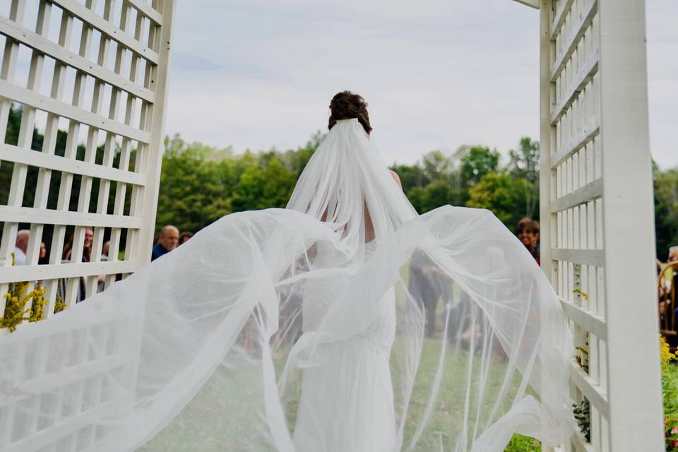 Brooke entering her ceremony