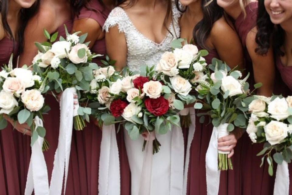 Matching bouquets