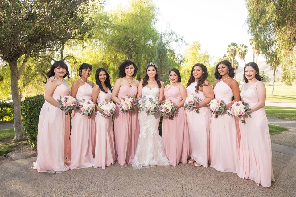 A beautiful bridal party