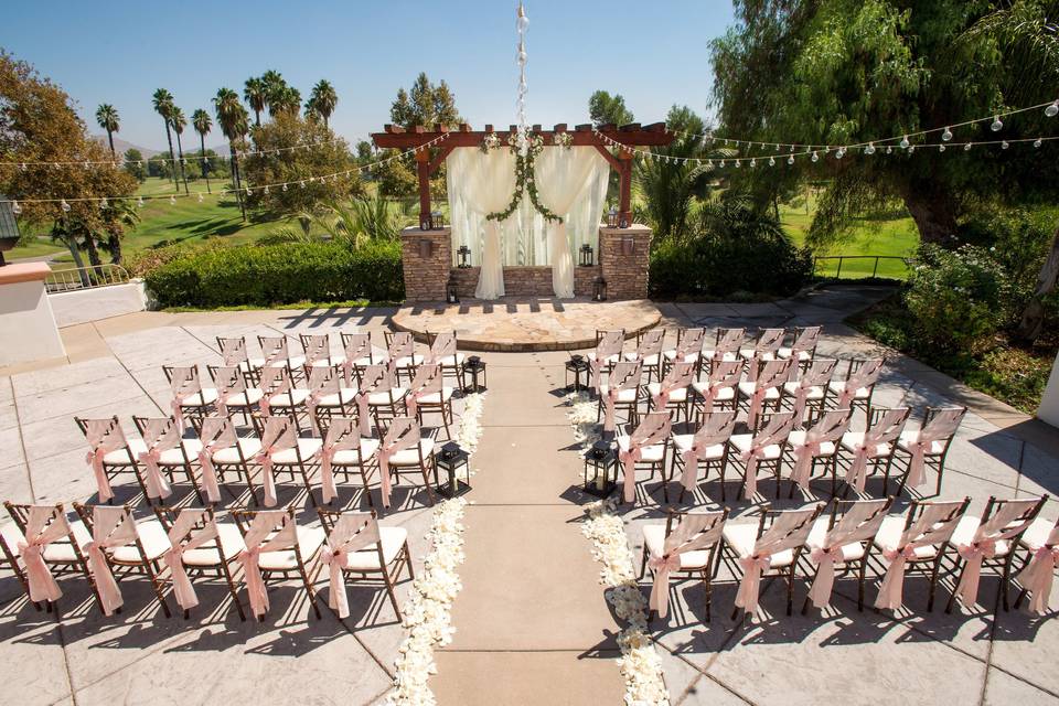 An outdoor wedding