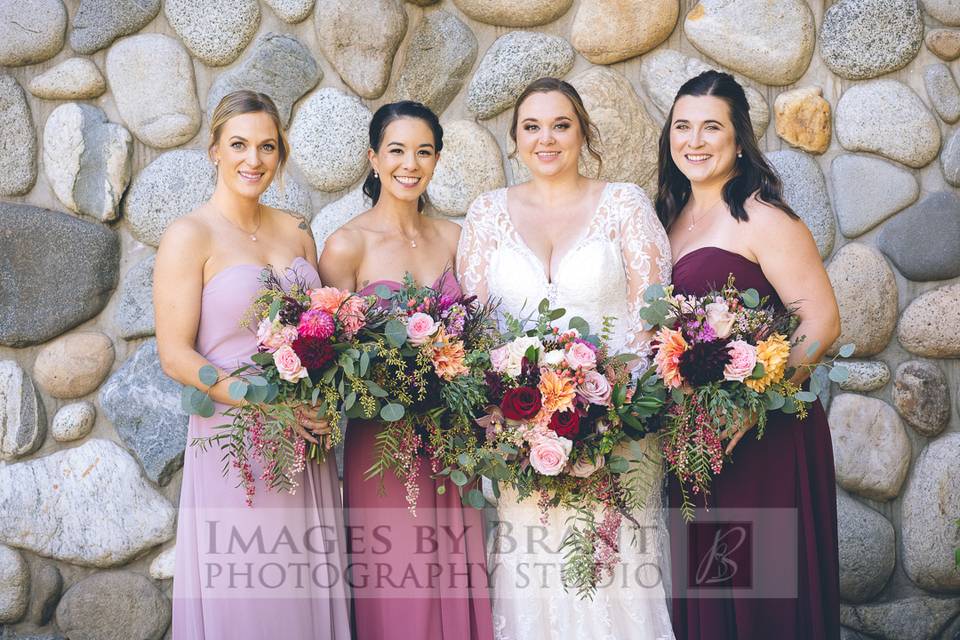 Bride and Bridesmaids