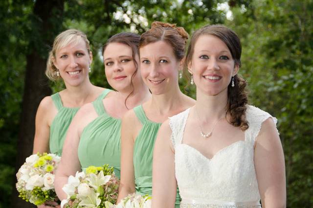 Bride and bridesmaids