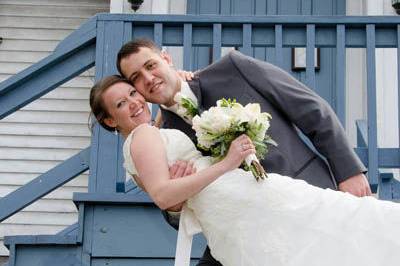 Bride and Groom candid portrait