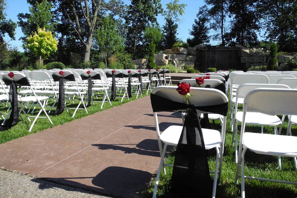 Outdoor ceremony setup