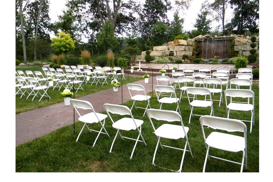 Outdoor ceremony setup