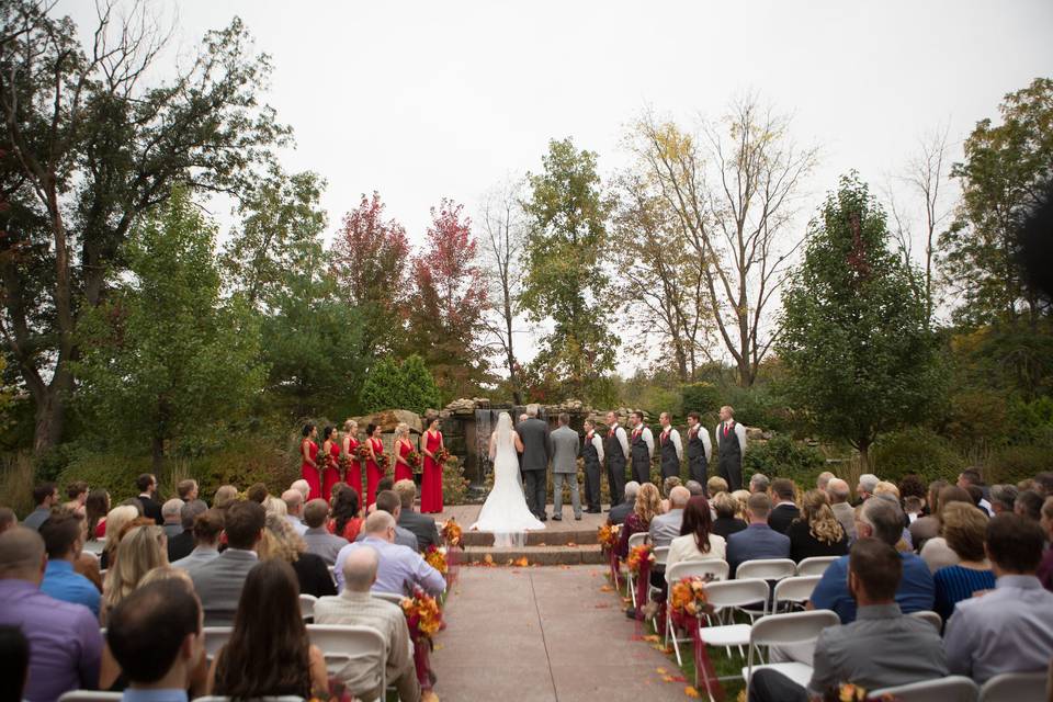 Outdoor wedding ceremony