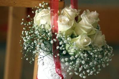 White Rose Aisle Marker