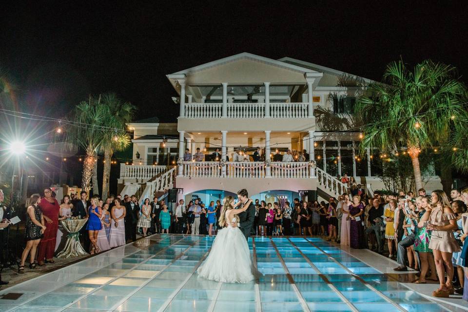 Pool cover first dance