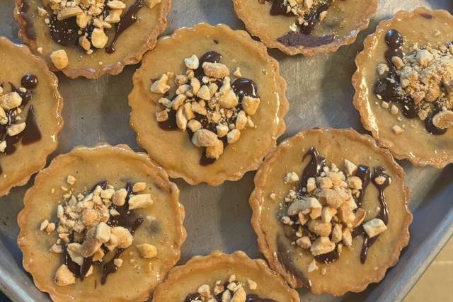 PB & Chocolate Ganache Tarts