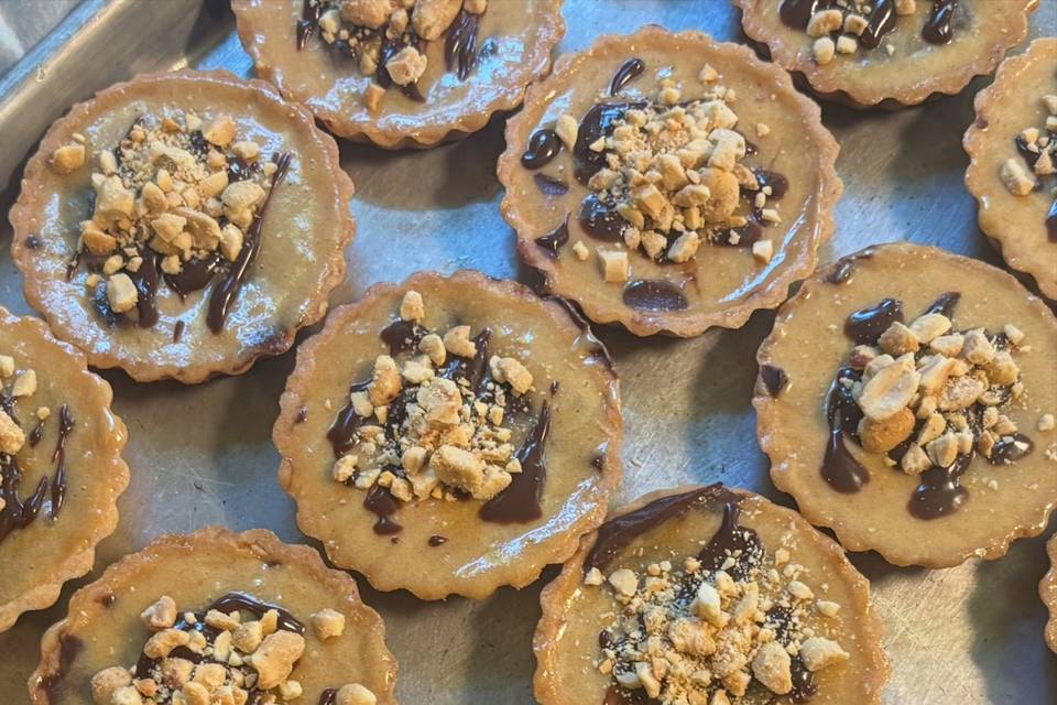 PB & Chocolate Ganache Tarts