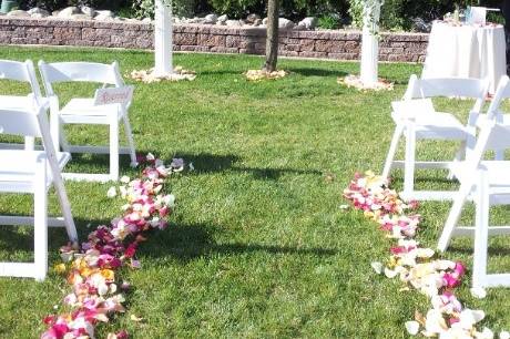 Floral aisle decor