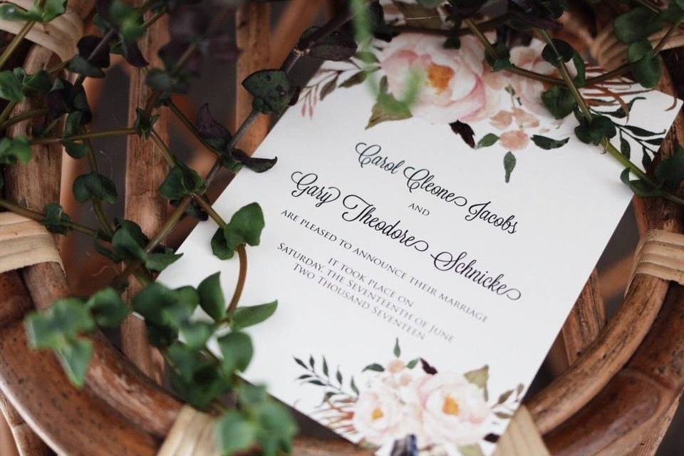 Beautiful Wedding Announcements