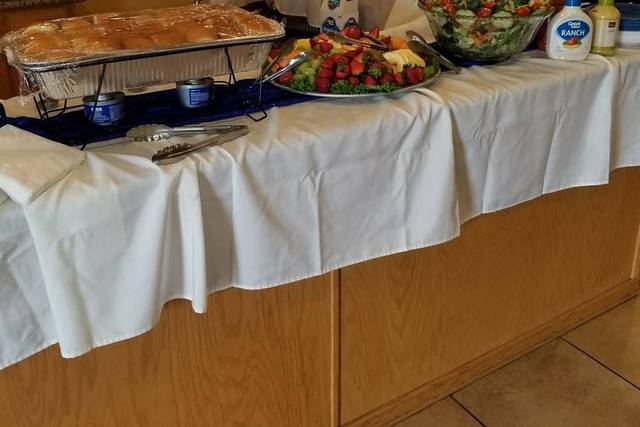 Buffet table