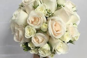 White roses bouquet