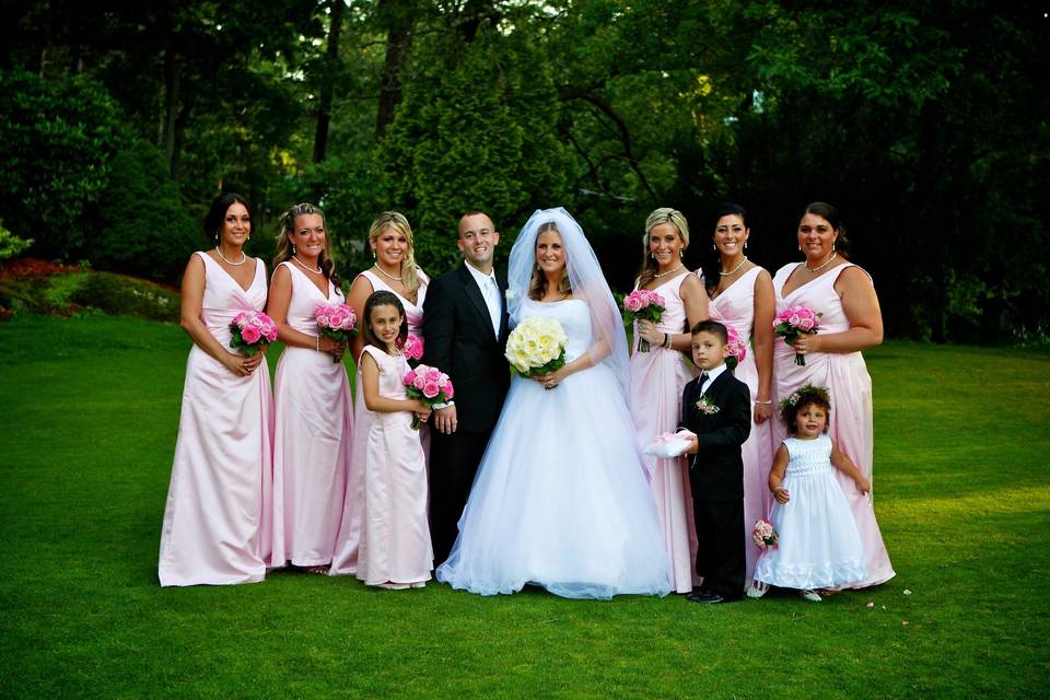 The bride with family