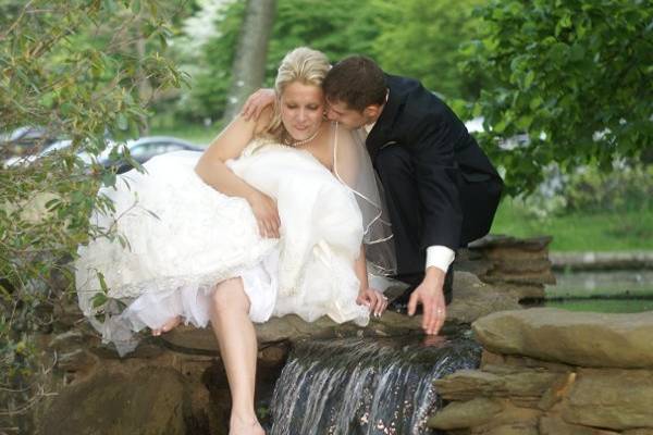 Playing at the Waterfall