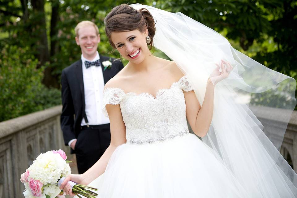 Smiling bride