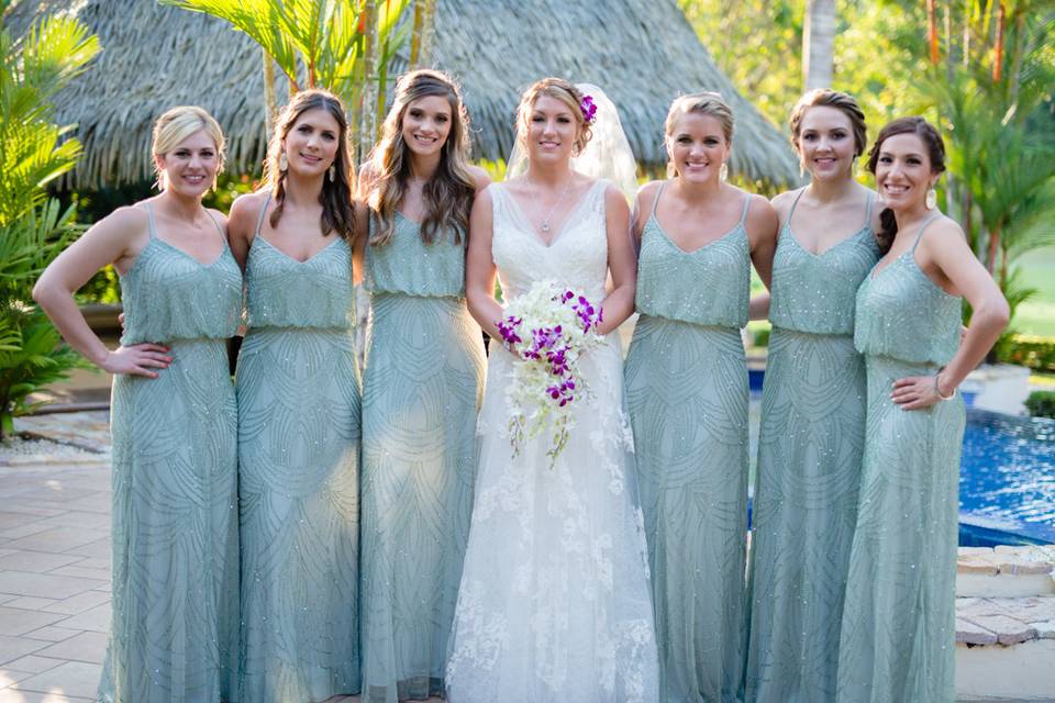 Adrianna papell beaded gowns for our tropical wedding in costa rica!