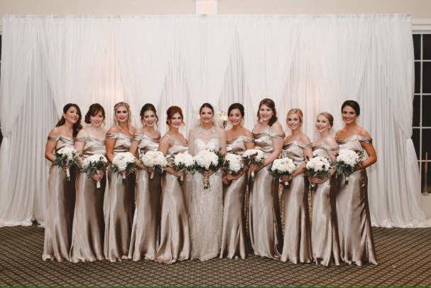 All the Glam for this bride tribe in Jenny yoo!