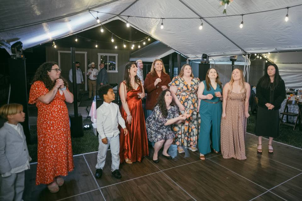 Mid-Bouquet toss