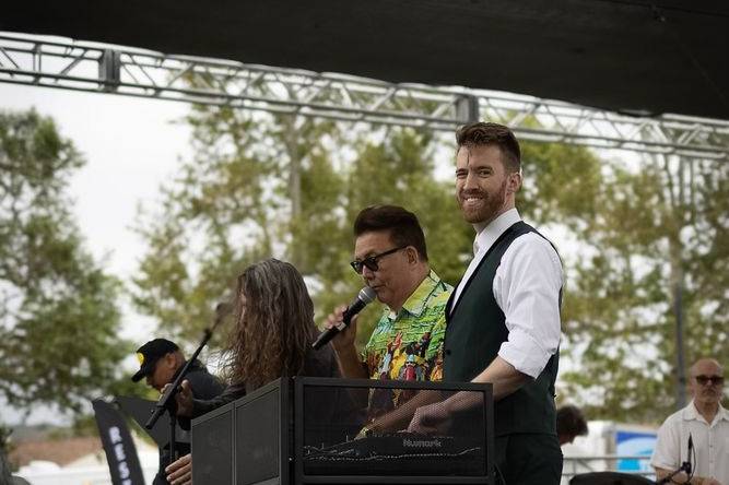 Onstage for charity fundraiser