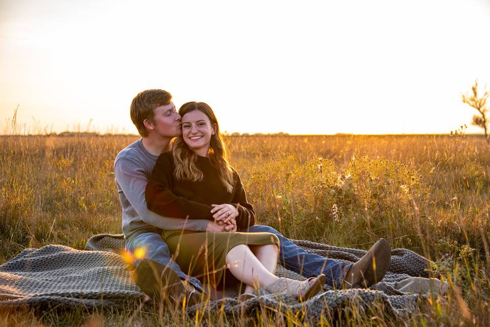 Couple on blanket