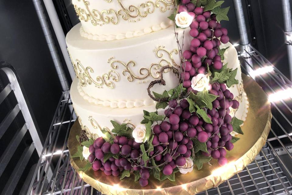 Winery wedding cake