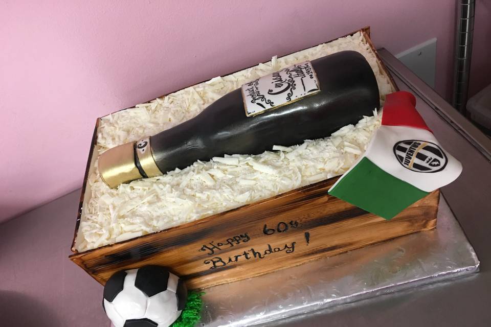 Wine grooms cake