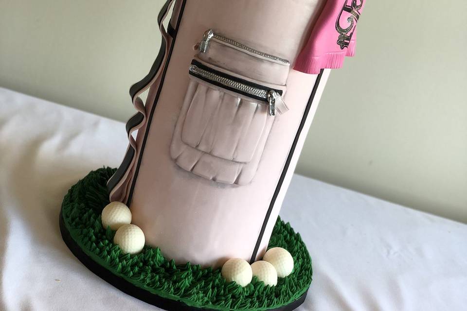 Golf bag grooms cake