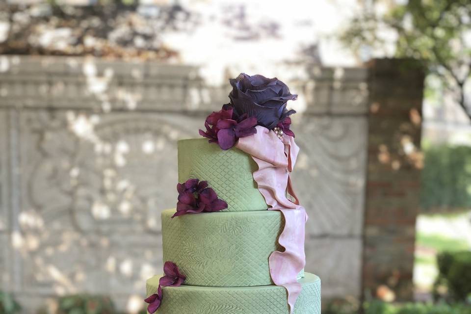 Textrured wedding cake